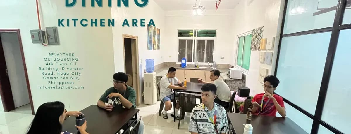 Relaytask specialists working on the supervised office floor in Naga City